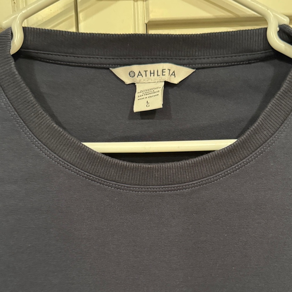 Athleta Charcoal Crewneck Top